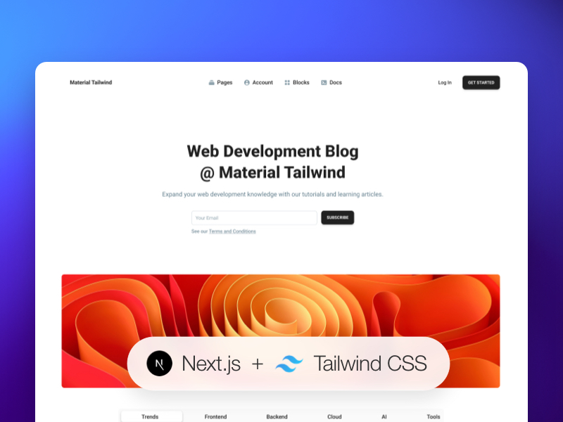 NextJS Tailwind Blog Posts Page Image