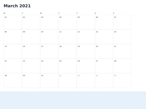 tailwind Minimalist Calendar