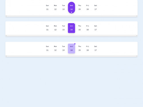 tailwind Tailwind CSS calendar stripe card