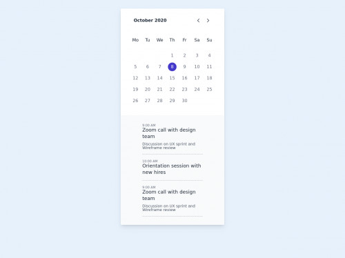 tailwind Free Tailwind CSS Calendar Component